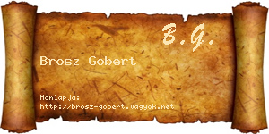 Brosz Gobert névjegykártya